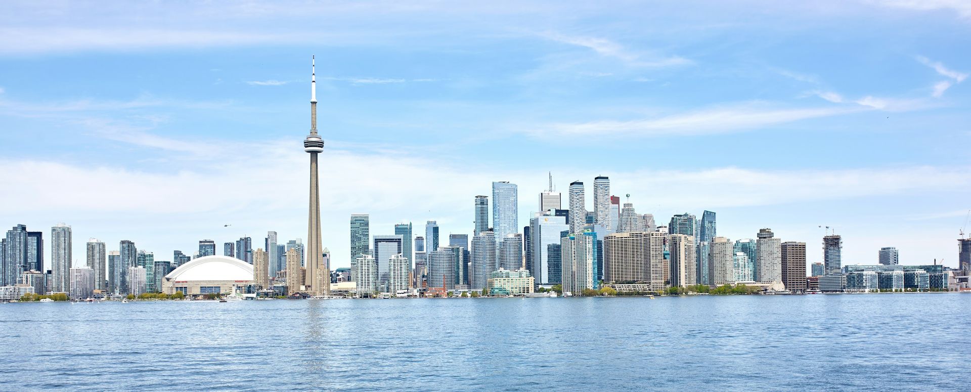 Toronto skyline across the harbour
